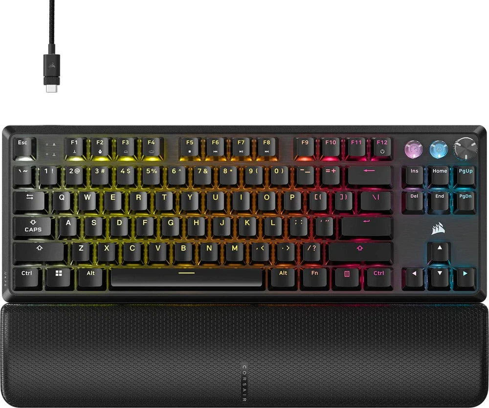 CORSAIR - K70 PRO TKL Wired Hall Effect Programmable Gaming Keyboard with Rapid Trigger - Black