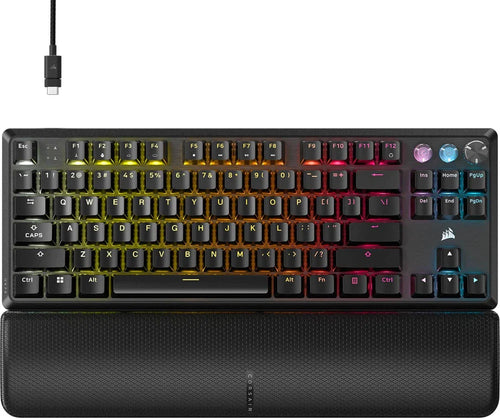 CORSAIR - K70 PRO TKL Wired Hall Effect Programmable Gaming Keyboard with Rapid Trigger - Black