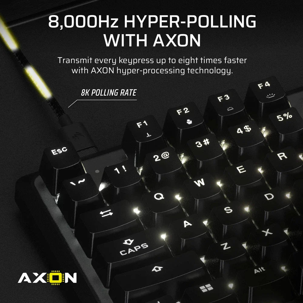 CORSAIR - K70 PRO TKL Wired Hall Effect Programmable Gaming Keyboard with Rapid Trigger - Black