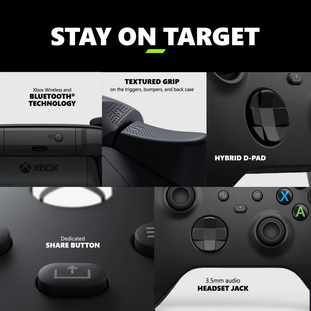 Microsoft - Xbox Wireless Controller for Xbox Series X, Xbox Series S, Xbox One, PCs, and Cloud-Enabled Devices - Carbon Black