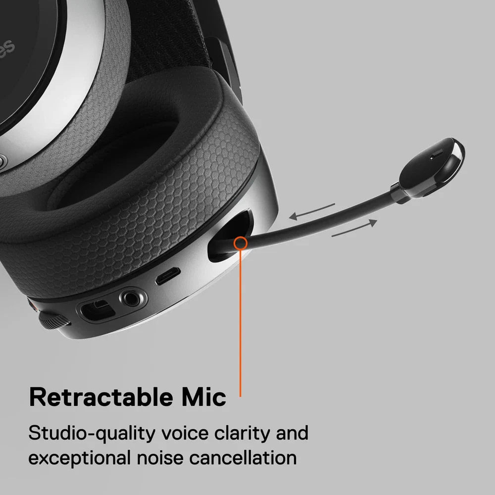 SteelSeries - Arctis Pro Wireless DTS Headphone:X v2.0 Surround Sound Gaming Headset for PS4 and PC - Black