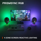 SteelSeries - Arena 7 2.1 Bluetooth Gaming Speakers with RGB Lighting (3 Piece) - Black